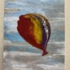 Purple Orange Red Swirl Balloon situated Towards the Clouds - Image 6
