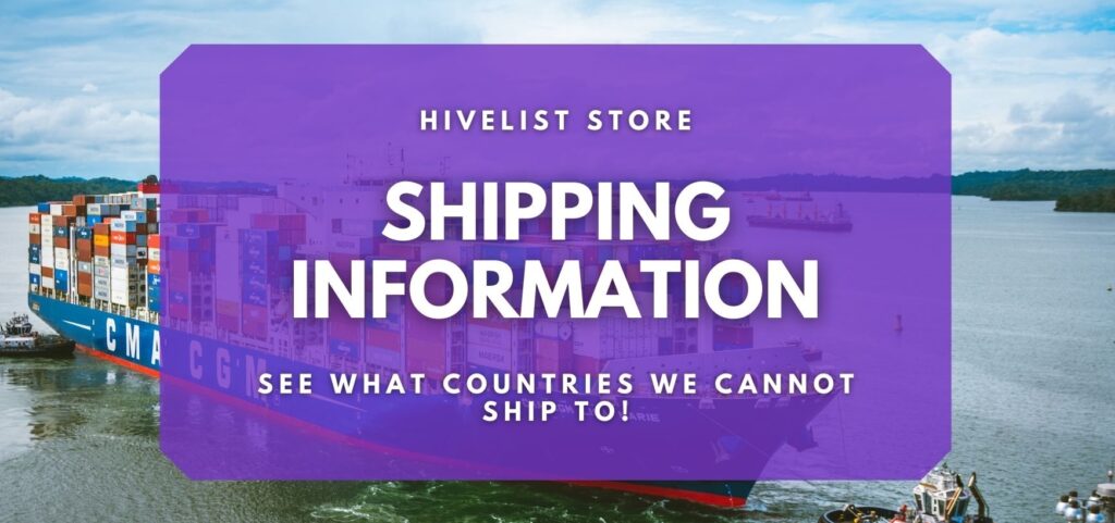 hivelist store shipping information